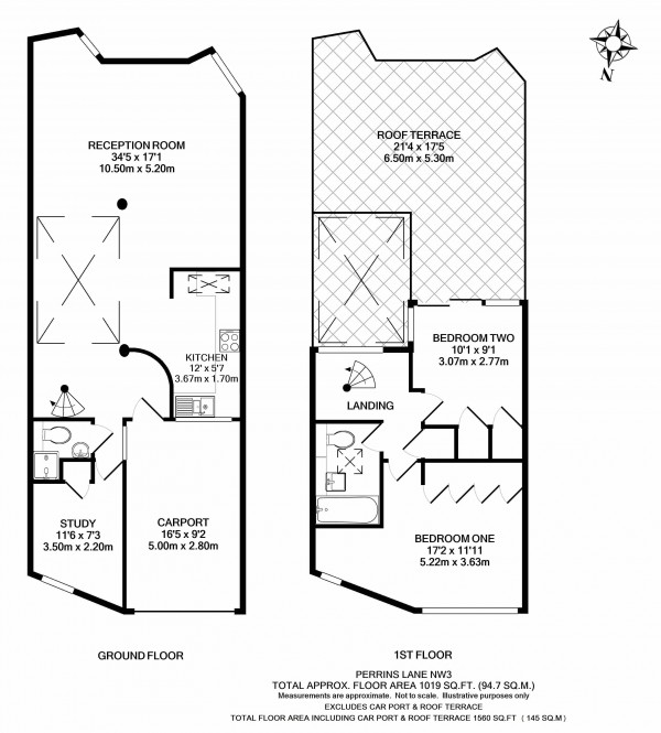 Floorplan for Perrins Lane, Hampstead, NW3