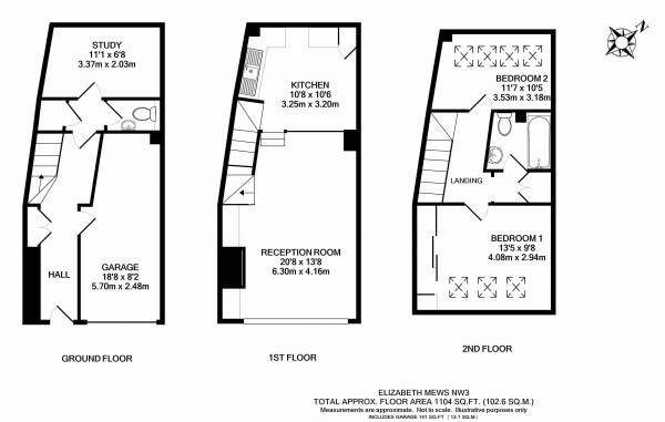 Floorplan for Elizabeth Mews , Belsize Park