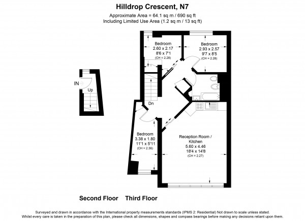 Floorplan for Hilldrop Crescent, Kentish Town N7