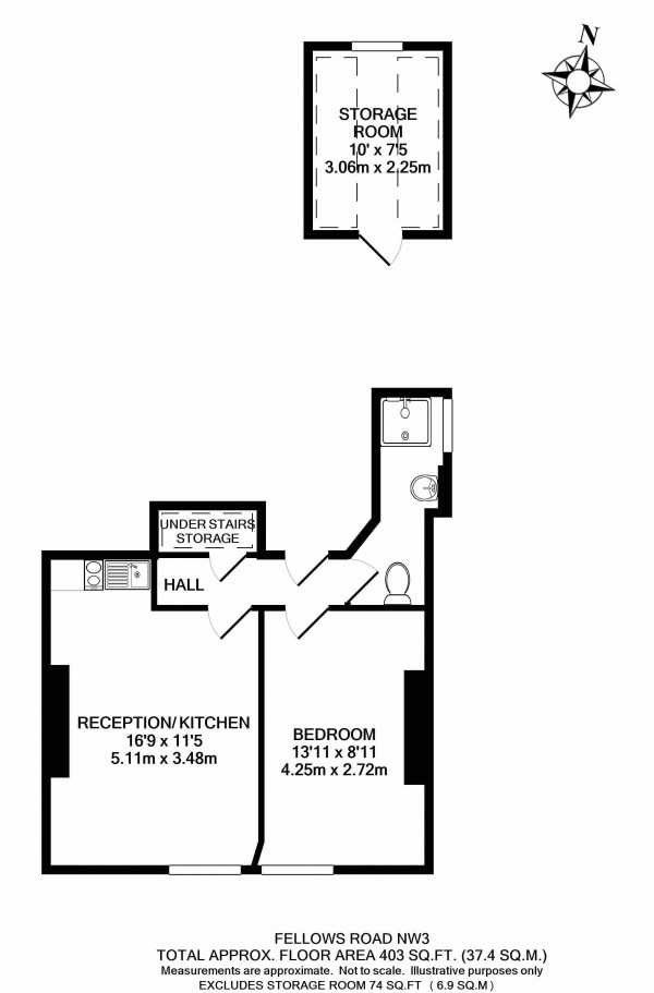 Floorplan for Fellows Road, Belsize Park, NW3
