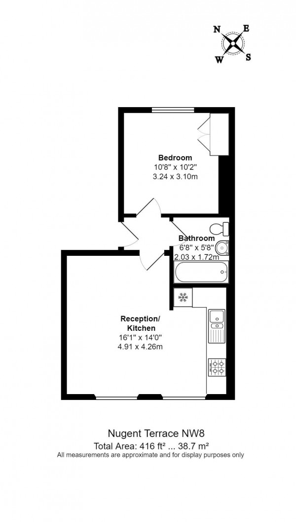 Floorplan for Nugent Terrace, St Johns Wood NW8