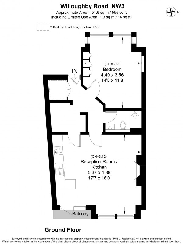 Floorplan for Willoughby Road, Hampstead, NW3