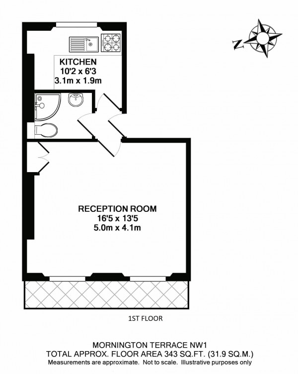 Floorplan for Mornington Terrace, Camden, NW1