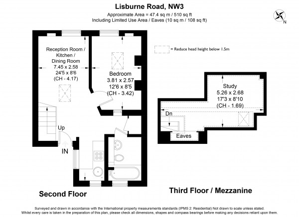 Floorplan for Lisburne Road, South End Green, NW3