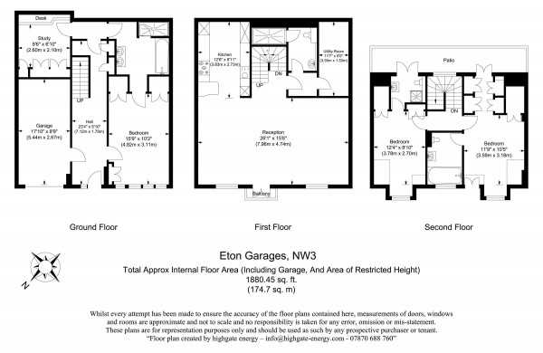Floorplan for Eton Garages, Belsize Park NW3