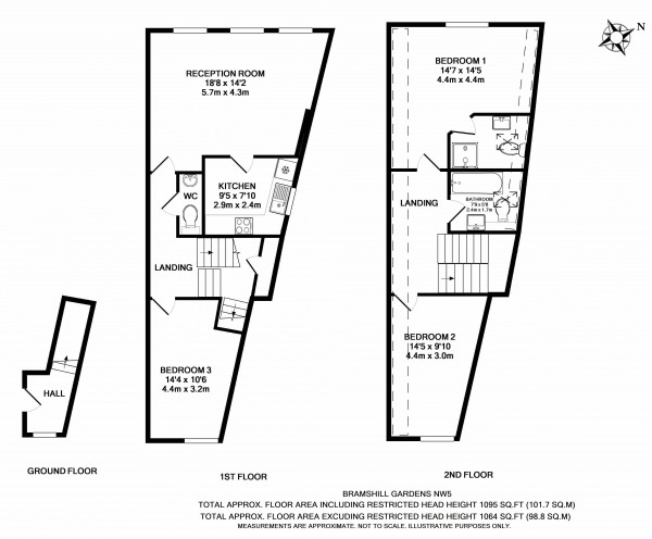 Floorplan for Bramshill Gardens, Dartmouth Park NW5