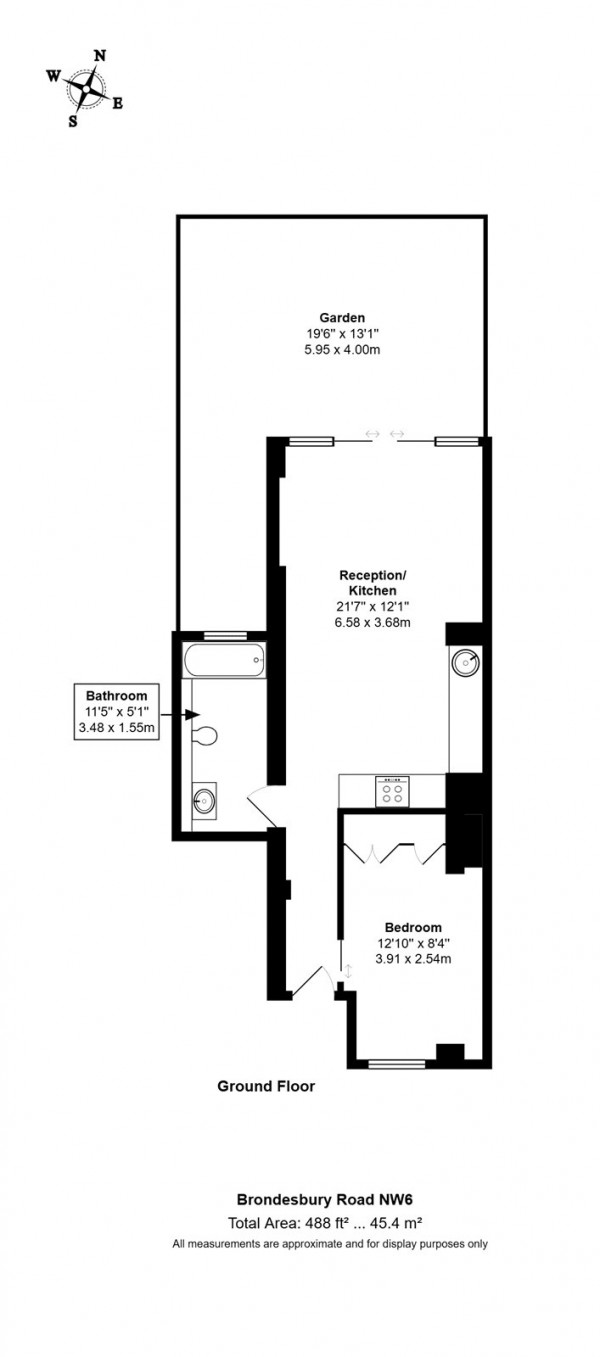Floorplan for Brondesbury Road, Queen's Park NW6