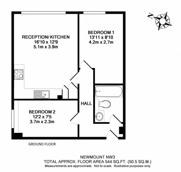 Floorplan for Newmount, Lyndhurst Terrace, Hampstead NW3