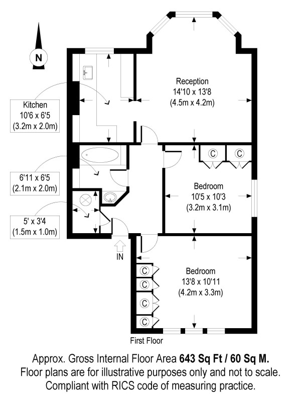 Floorplan for Elgin Crescent, Notting Hill W11