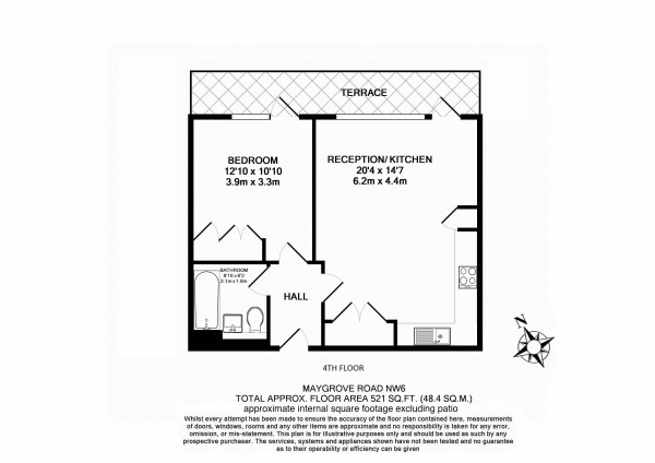 Floorplan for Maygrove Road, Beaufort Court, West Hampstead NW6