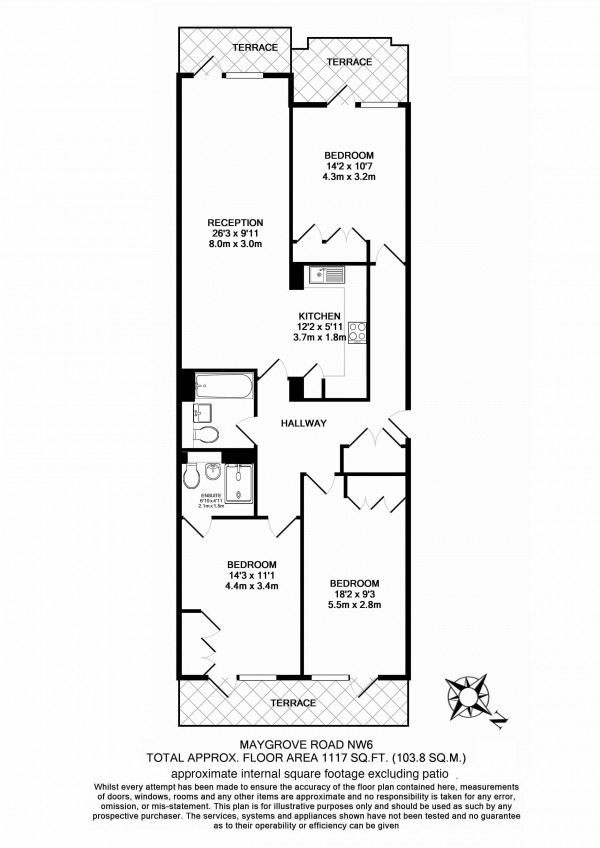 Floorplan for Maygrove Road, West Hampstead NW6