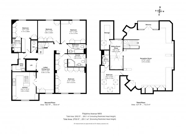 Floorplan for Fitzjohns Avenue, Belsize Park NW3