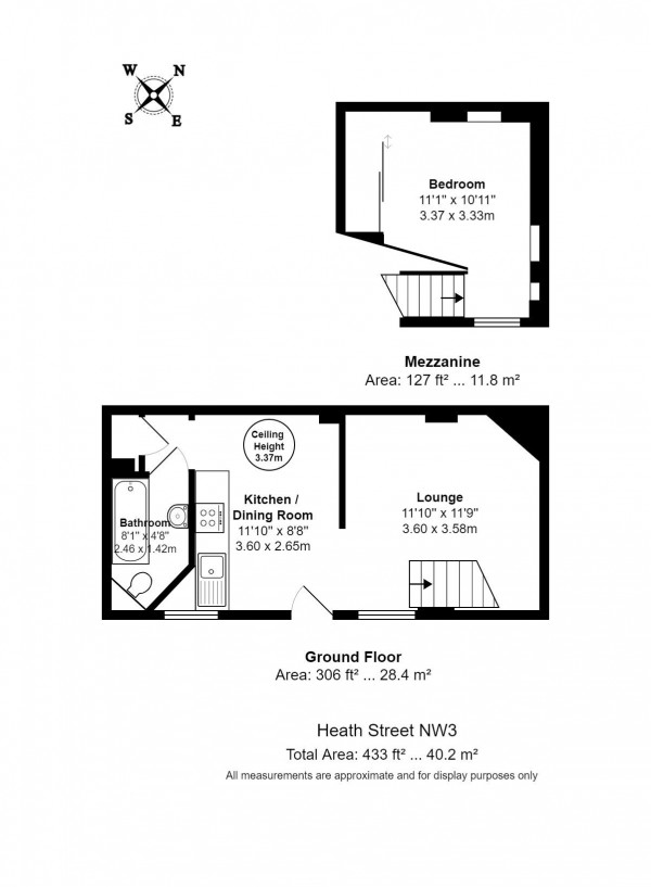 Floorplan for Heath Street, Hampstead NW3
