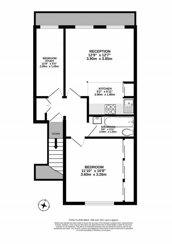 Floorplan for Fellows Road, Swiss Cottage NW3