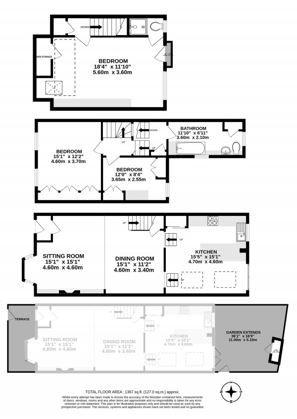 Floorplan for Glastonbury Street, West Hampstead NW6