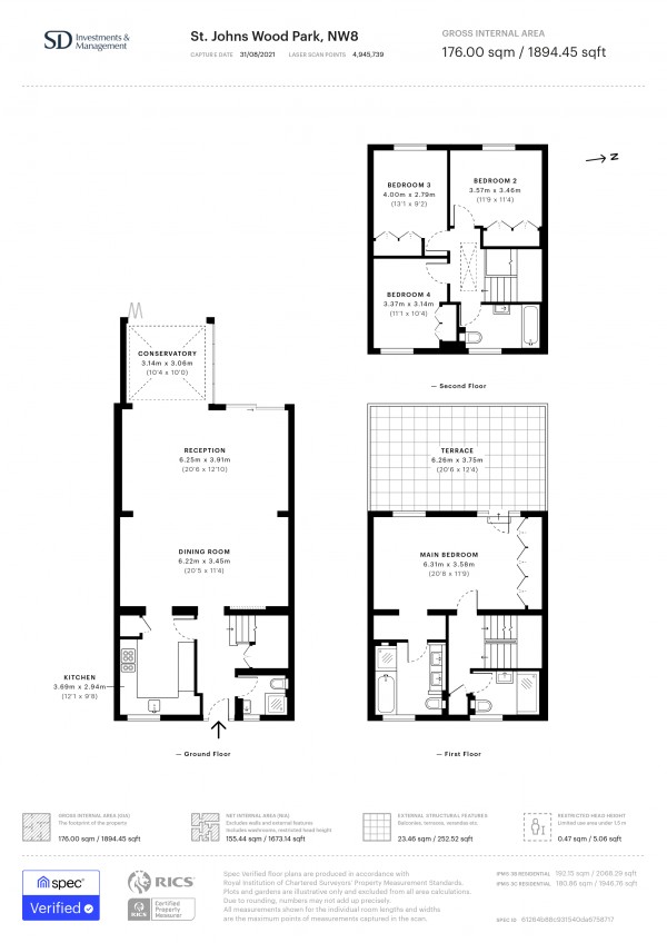 Floorplan for Court Close, St Johns Wood Park NW8