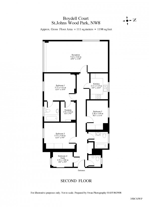 Floorplan for Boydell Court, St John's Wood NW8