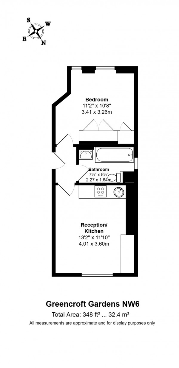Floorplan for Greencroft Gardens, West Hampstead NW6