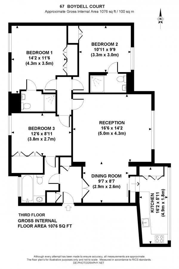 Floorplan for Boydell Court, St Johns Wood NW8