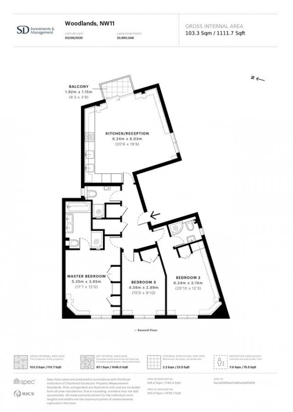 Floorplan for Woodlands, Golders Green NW11