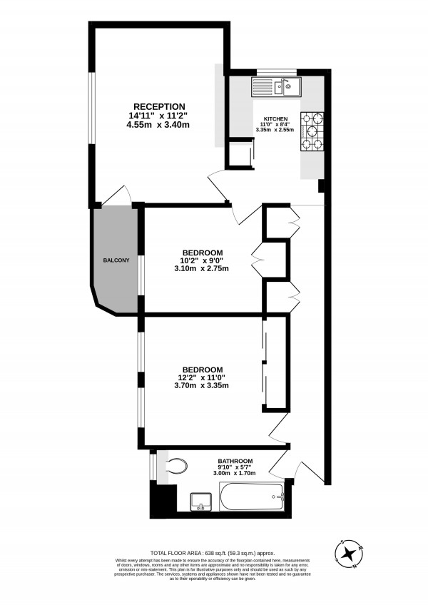 Floorplan for WhiteHall Lodge, Pages Lane N10