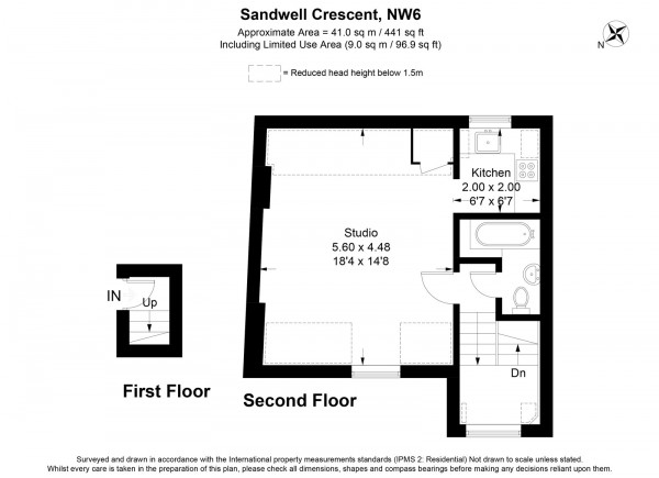 Floorplan for Sandwell Crescent, West Hampstead NW6